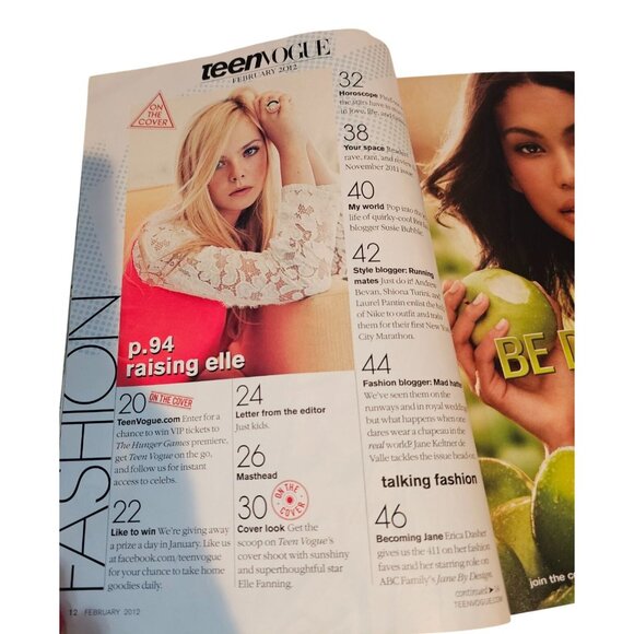 Teen Vogue Magazine February 2012 Elle Fanning Cover Issue Spring Style Preview - Picture 5 of 7